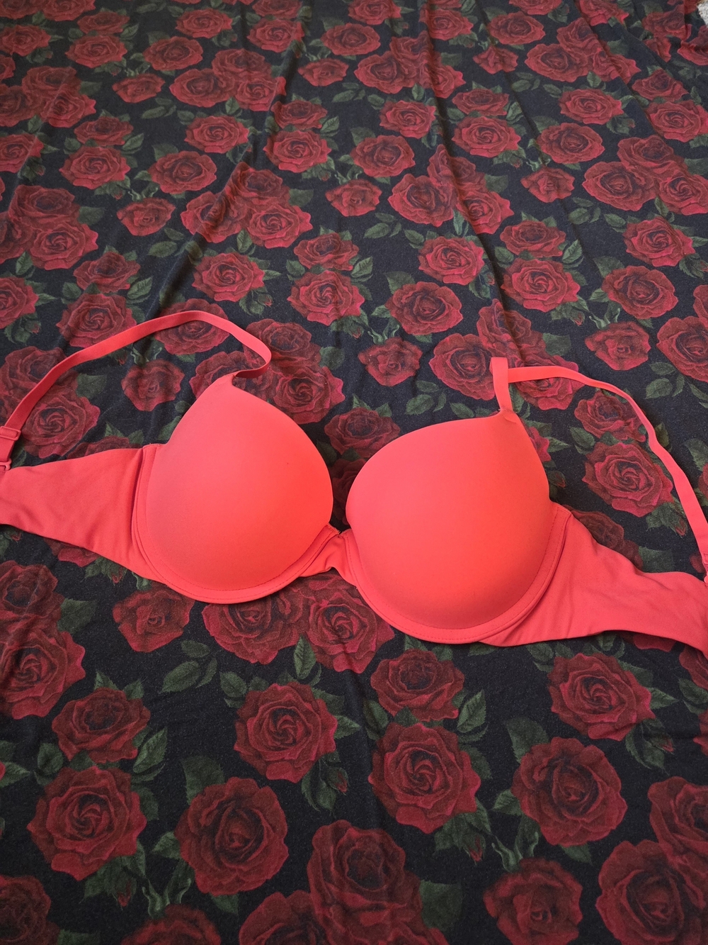 SKIMS Sculpted Push-Up Bra in Bright Coral